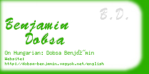 benjamin dobsa business card